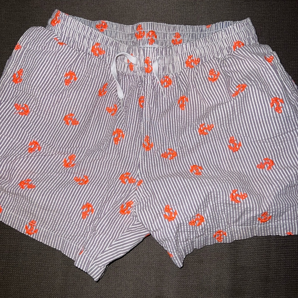 Chubbies Men’s Swim Trunks Bathing Suit Anchor Pattern Small